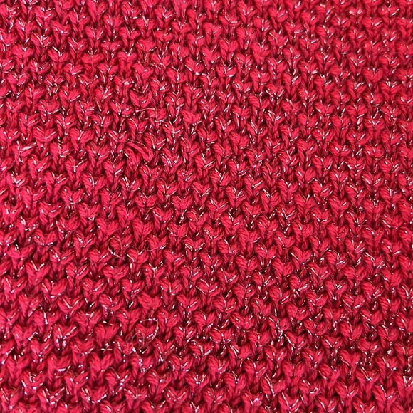 Gap toddler sweater. Red with shiny thread. Size 3T. - Picture 3 of 6